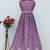 Lavender faux chinon embroidered readymade anarkali suit