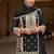 Black faux chinon embroidered readymade sharara suit