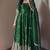 Green colour  heavy embroidered anarkali kurta set with designer cutwork dupatta & pant