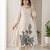 Off White Embroidered Cotton Kurta and Pant Set with Dupatta