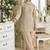 Light beige faux georgette embroidered readymade straight pant suit