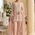 Light pink faux georgette embroidered readymade straight pant suit