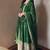 Green colour  heavy embroidered anarkali kurta set with designer cutwork dupatta & pant