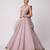 pink organza lehenga set