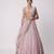 pink organza lehenga set