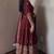 Maroon colour  heavy embroidered anarkali kurta set with designer cutwork dupatta & pant