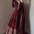 Maroon colour  heavy embroidered anarkali kurta set with designer cutwork dupatta & pant