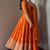 Orange colour  heavy embroidered anarkali kurta set with designer cutwork dupatta & pant