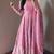 Pink colour  heavy embroidered anarkali kurta set with designer cutwork dupatta & pant