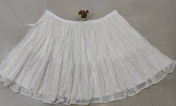 Ivory Lehenga Choli with 5MM Sequin & Tone-on-Tone Thread Embroidery 4