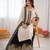Off white reyon satin thread work plazzo suit
