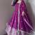 Purple colour  heavy embroidered anarkali kurta set with designer cutwork dupatta & pant