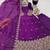 Purple colour  heavy embroidered anarkali kurta set with designer cutwork dupatta & pant