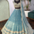 TEALGREEN SILK EMBROIDERY LEHENGA CHOLI WITH DUPATTA
