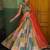 Multicolor Printed French Crepe Silk Navratri Lehenga Choli