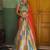 Multicolor Printed French Crepe Silk Navratri Lehenga Choli
