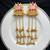 Pink Stone Long Kashmiri Earrings, Indian Bridal Statement Earrings, Gold Temple Jewelry