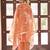 Orange embroidered poly cotton jacquard straight