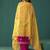 Pink embroidered work chinnon straight