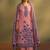 Pink jacquard art silk straight