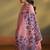 Pink jacquard art silk straight