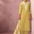 Yellow schiffly with embroidered cotton blend straight