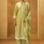 Light green schiffly with embroidered  cotton straight