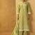 Light green schiffly with embroidered  cotton straight