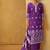 Purple schiffly with embroidered cotton straight