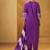 Purple schiffly with embroidered cotton straight