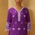 Purple schiffly with embroidered cotton straight
