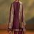 Maroon jacquard art silk straight