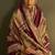 Maroon jacquard art silk straight