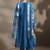 Blue embroidered cotton anarkali
