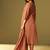 Orange embroidery cotton anarkali