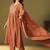 Orange embroidery cotton anarkali