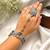 Oxidized Silver Hathphool Ring Bracelet, Indian Hand Harness Jewelry, Boho Hand Chain Bracelet