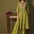 Green embroidery cotton anarkali