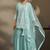 Sky blue embroidered georgette sharara