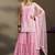 Light pink embroidered georgette sharara
