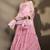 Light pink embroidered georgette sharara