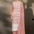 Peach embroidered schiffly pure cotton straight