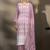 Light-purple embroidered schiffly pure cotton straight
