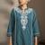 Rama embroidered schiffly pure cotton straight