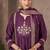 Wine embroidered chinnon anarkali