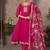 Pink embroidered georgette anarkali