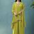 Green embroidered georgette palazzo
