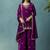 Wine embroidered georgette palazzo