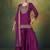 Wine embroidered vichitra silk sharara