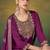 Wine embroidered vichitra silk sharara
